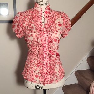 Juniors floral blouse